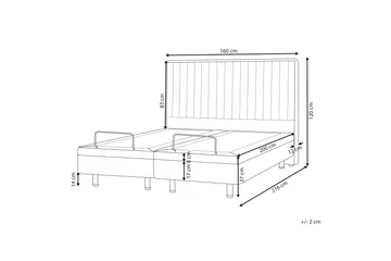 Carleigh Sengramme 160x200 cm - Beige - Møbler - Senger - Regulerbare senger