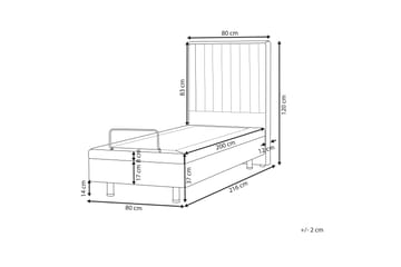 Carleigh Sengramme 80x200 cm - Beige - Møbler - Senger - Sengeramme & sengestamme