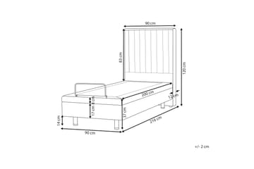 Carleigh Sengramme 90x200 cm - Grå - Møbler - Senger - Sengeramme & sengestamme