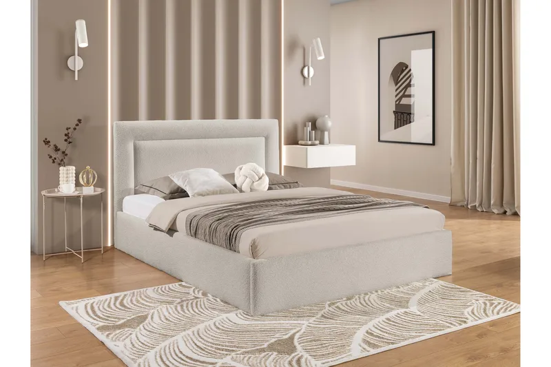 Carve Oppbevaringsseng - Beige - Møbler - Senger - Senger med oppbevaring