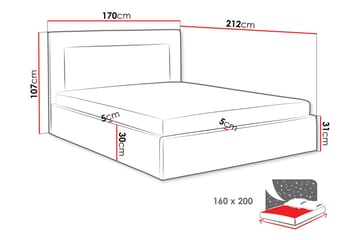 Carve Oppbevaringsseng - Brun - Møbler - Senger - Senger med oppbevaring