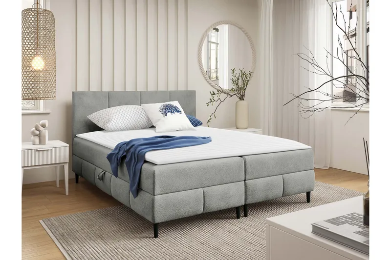 Celestine Oppbevaringsseng 140x200 cm, Grå