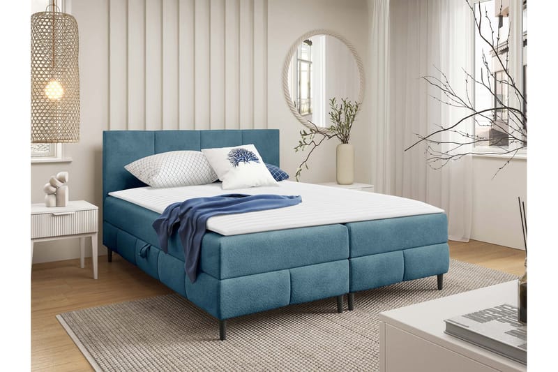 Celestine Oppbevaringsseng 200x200 cm, Beige