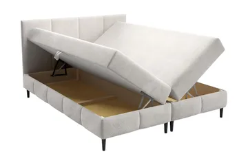 Celestine Oppbevaringsseng 200x200 cm - Grå - Møbler - Senger - Kontinentalsenger