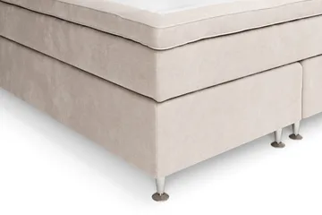 Celine Komplett Sengpakke 160x200 cm Dobbeltseng med Sengegavl - Beige / Fløyel - Møbler - Senger - Kontinentalsenger
