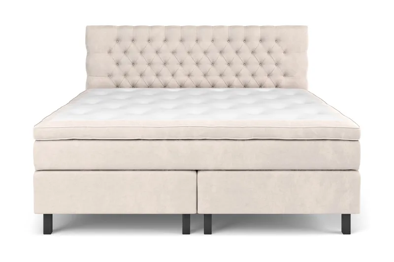 Celine Kontinentalseng 210x210 cm, Beige/Fløyel
