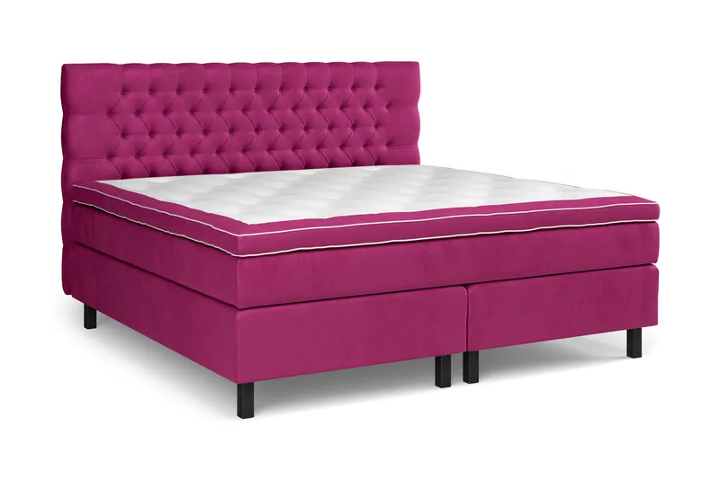 Celine Kontinentalseng 210x210 cm - Rosa/Fløyel - Møbler - Senger - Kontinentalsenger