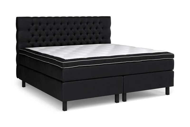 Celine Kontinentalseng 210x210 cm - Svart/Fløyel - Møbler - Senger - Kontinentalsenger