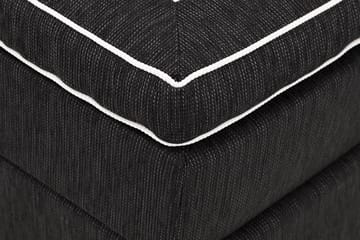 Charleston kontinentalseng 180x200 fast polyeterskum - Svart - Møbler - Senger - Kontinentalsenger