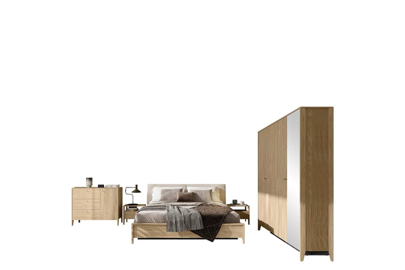 Cocorna Møbelsett For Soverom - Beige - Møbler - Senger - Møbelsett til soverom