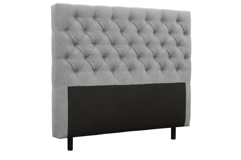 Coral Sengepakke – Kontinentalseng 180x200 cm i Stoff med Sengegavl + Overmadrass - Grå - Møbler - Senger - Kontinentalsenger