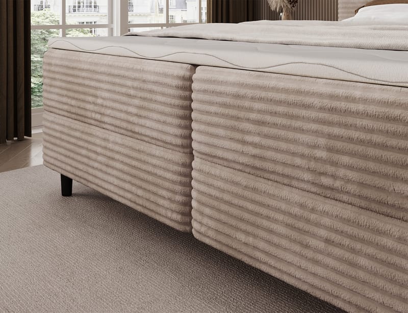 Cortiko sengesett kontinentalseng med oppbevaring 180x200 cm - svart - Møbler - Senger - Kontinentalsenger