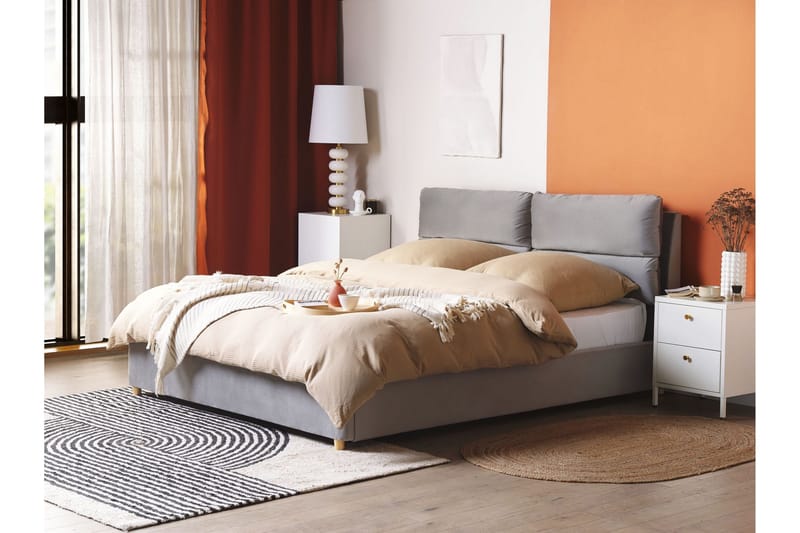 Daxxon Sengramme 160x200 cm - Grå - Møbler - Senger - Senger med oppbevaring