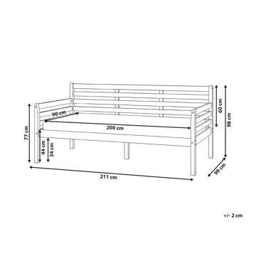 Daybed Theza Hvit - Hvit - Møbler - Senger - Gjesteseng & ekstraseng - Uttrekkbar seng