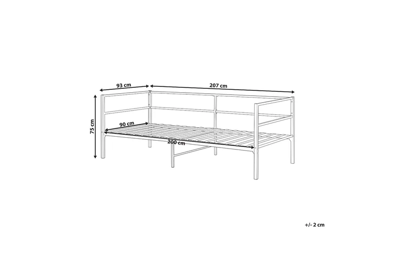 Dayven Sengramme 90x200 cm - Svart - Møbler - Senger - Sengeramme & sengestamme