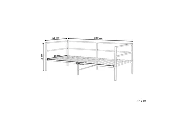 Dayven Sengramme 90x200 cm - Svart - Møbler - Senger - Sengeramme & sengestamme