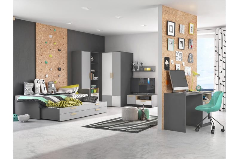 Dekona Møbelsett For Soverom - Grå/Hvit - Møbler - Senger - Møbelsett til soverom