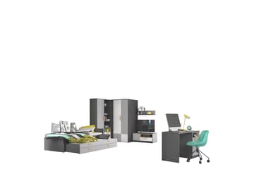 Dekona Møbelsett For Soverom - Grå/Hvit - Møbler - Senger - Møbelsett til soverom