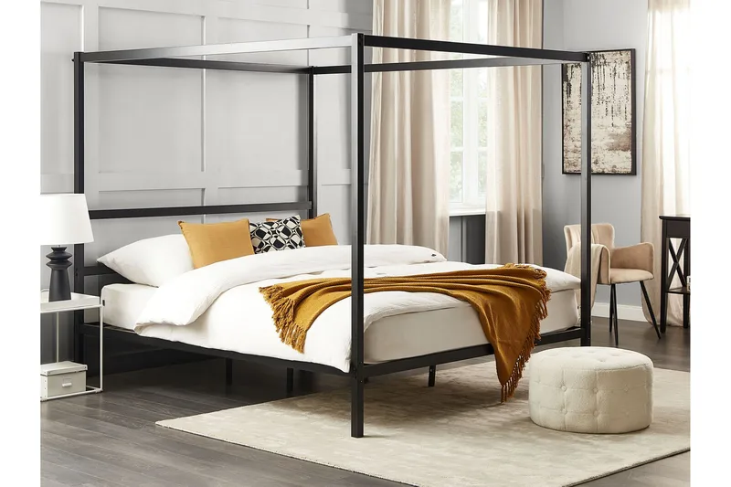 Denaya Himmelsseng 180x200 cm - Svart - Møbler - Senger - Himmelseng