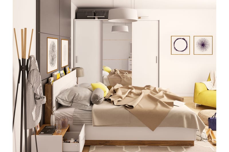 Dentrona Møbelsett For Soverom - Beige/Grå - Møbler - Senger - Møbelsett til soverom