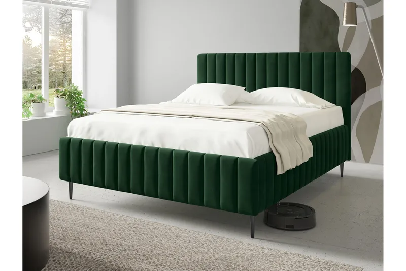 Desio Oppbevaringsseng 160x200 cm, Grønn