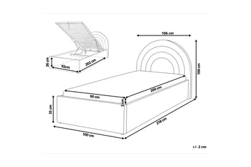 Diantha Sengramme 90x200 cm - Blå - Møbler - Senger - Senger med oppbevaring