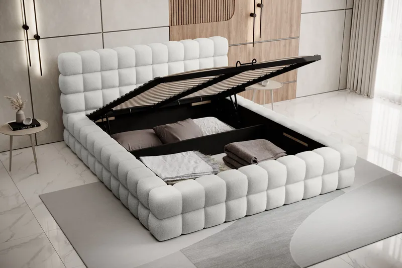 Dizzle Sengeramme 140x200 cm - Hvit - Møbler - Senger - Senger med oppbevaring