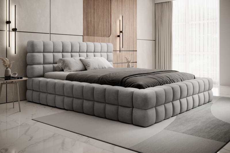 Dizzle Sengeramme 160x200 cm - Grå - Møbler - Senger - Senger med oppbevaring