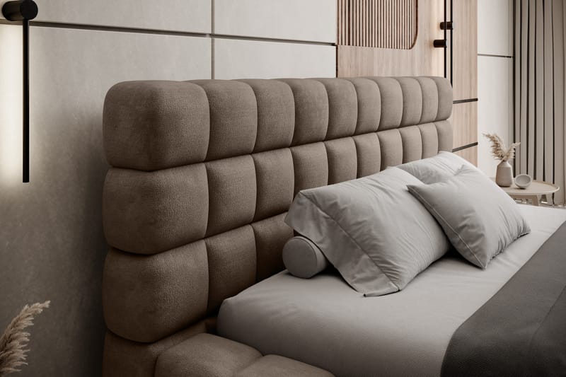 Dizzle Sengeramme 160x200 cm - Mørk beige - Møbler - Senger - Senger med oppbevaring