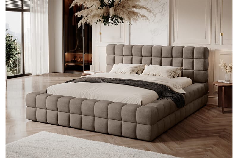 Dizzle Sengeramme 160x200 cm - Mørk beige - Møbler - Senger - Senger med oppbevaring
