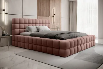 Dizzle Sengeramme 160x200 cm - Rosa - Møbler - Senger - Senger med oppbevaring