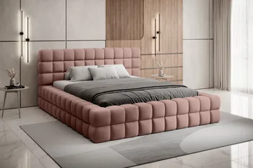 Dizzle Sengeramme 160x200 cm - Rosa - Møbler - Senger - Senger med oppbevaring