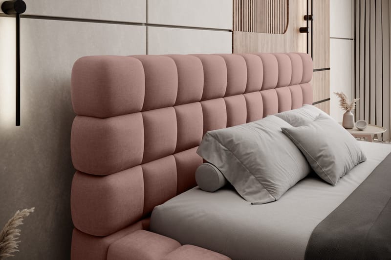 Dizzle Sengeramme 160x200 cm - Rosa - Møbler - Senger - Senger med oppbevaring