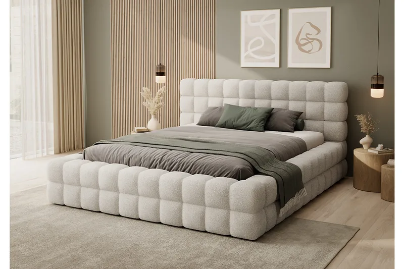 Dizzle Sengeramme 180x200 cm - Beige - Møbler - Senger - Senger med oppbevaring