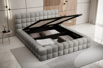 Dizzle Sengeramme 180x200 cm - Grå - Møbler - Senger - Senger med oppbevaring