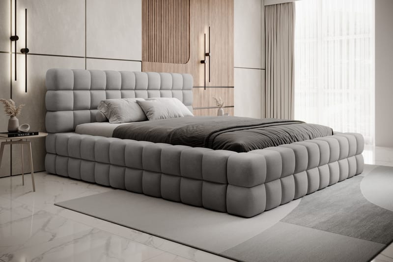 Dizzle Sengramme 140x200 cm - Grå - Møbler - Senger - Senger med oppbevaring