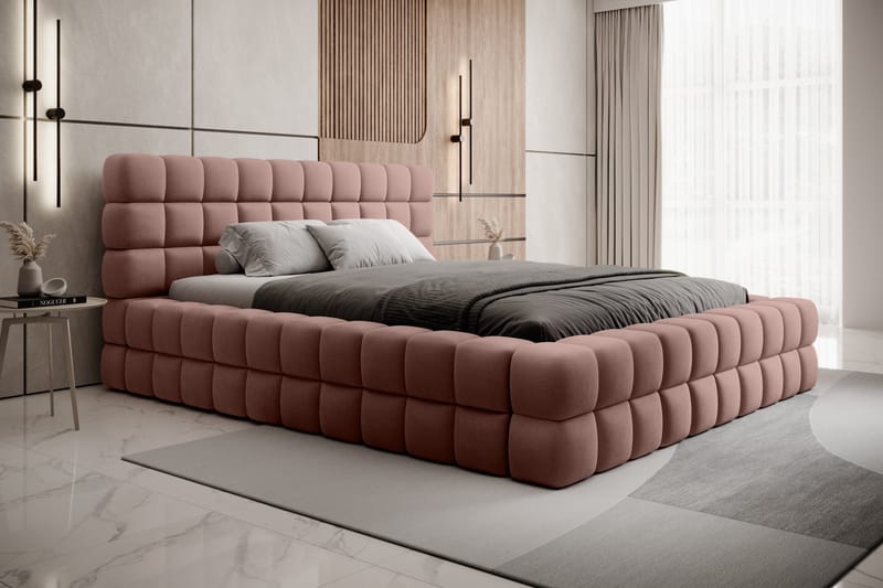Dizzle Sengramme 140x200 cm - Rosa - Møbler - Senger - Senger med oppbevaring