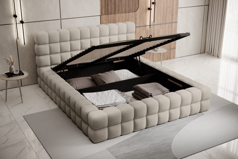 Dizzle Sengramme 160x200 cm - Beige - Møbler - Senger - Senger med oppbevaring