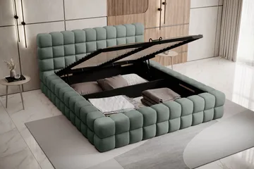 Dizzle Sengramme 160x200 cm - Grønn - Møbler - Senger - Senger med oppbevaring