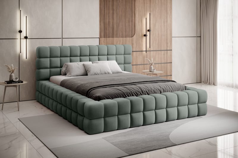 Dizzle Sengramme 160x200 cm - Grønn - Møbler - Senger - Senger med oppbevaring