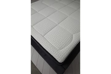 Dobbel madrass, base og hodegjerde Subra-sett (160 x 200 cm) Antrasitt - Antrasitt - Møbler - Senger - Kontinentalsenger