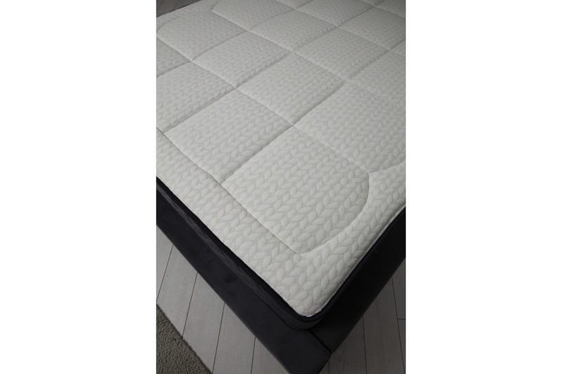 Dobbel madrass, base og hodegjerde Subra-sett (160 x 200 cm) Antrasitt - Antrasitt - Møbler - Senger - Kontinentalsenger