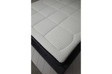 Dobbel madrass, base og hodegjerde Subra-sett (160 x 200 cm) Antrasitt - Antrasitt - Møbler - Senger - Komplett sengepakke
