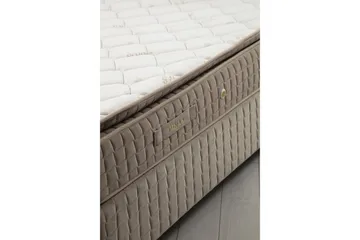 Dobbel madrass, base og hodegjerde Sudamal Sett Brun - 140 x 114 x 200 cm - Møbler - Senger - Kontinentalsenger