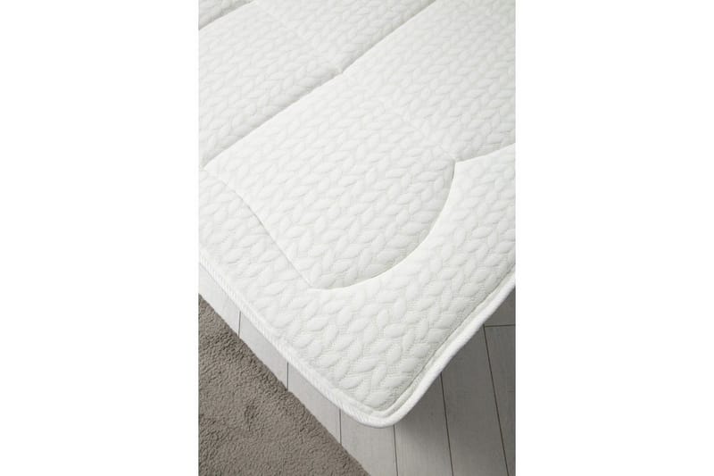 Dobbel madrass, base og hodegjerde Sudamoon Sett Grå - 160 x 35 x 208 cm - Møbler - Senger - Rammeseng