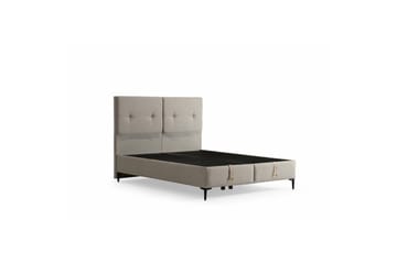 Dobbelseng Base & Hodegavl Badena Beige - 150 x 40 x 200 cm - Møbler - Senger - Sengeramme & sengestamme