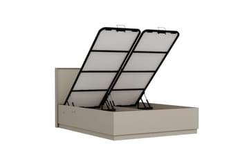 Dobbelseng Base & Hodegavl Fruitland Stone (150 x 35 x 208 cm) - Grå - Møbler - Senger - Sengeramme & sengestamme