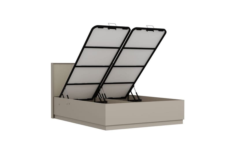 Dobbelseng Base & Hodegavl Fruitland Stone (150 x 35 x 208 cm) - Grå - Møbler - Senger - Sengeramme & sengestamme