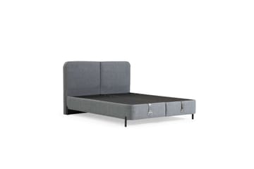 Dobbelseng Base & Hodegavl Harlee Grå - 180 x 38 x 210 cm - Møbler - Senger - Sengeramme & sengestamme