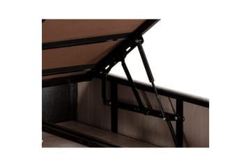 Dobbelseng Base & Hodegavl Sølvgrå - 140 x 190 x 38 cm - Møbler - Senger - Rammeseng